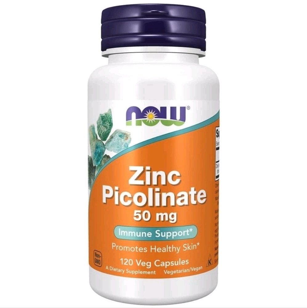 Now Foods Zinc Picolinate 50 mg 120 Capsules Immune Support